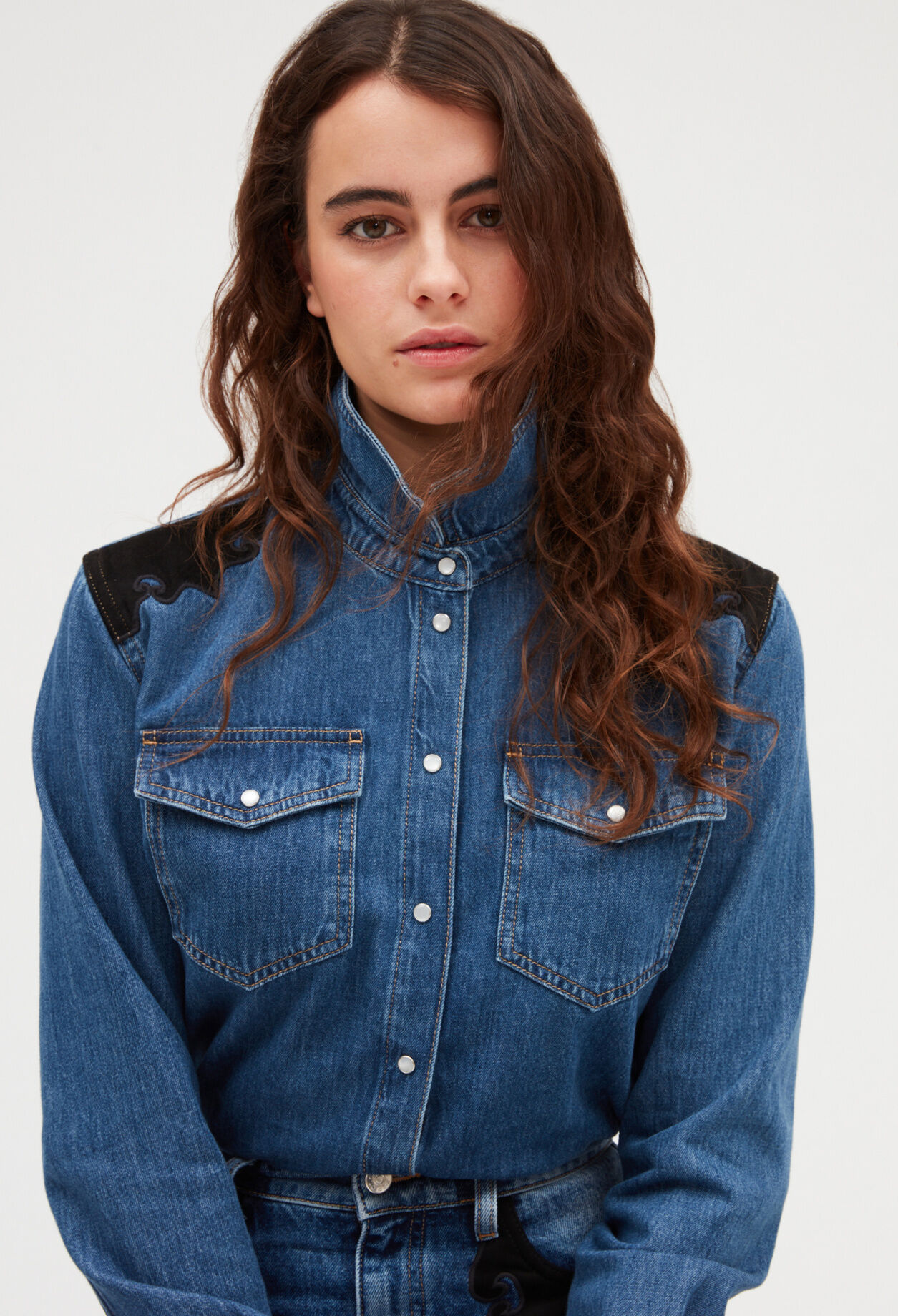 Mid blue denim shirt DENIM MID BLUE