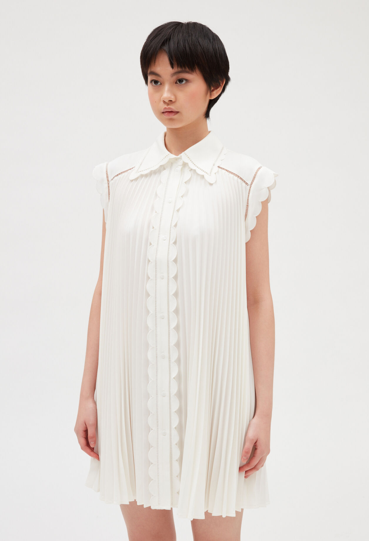 Short pleated dress BUBBLE GUM