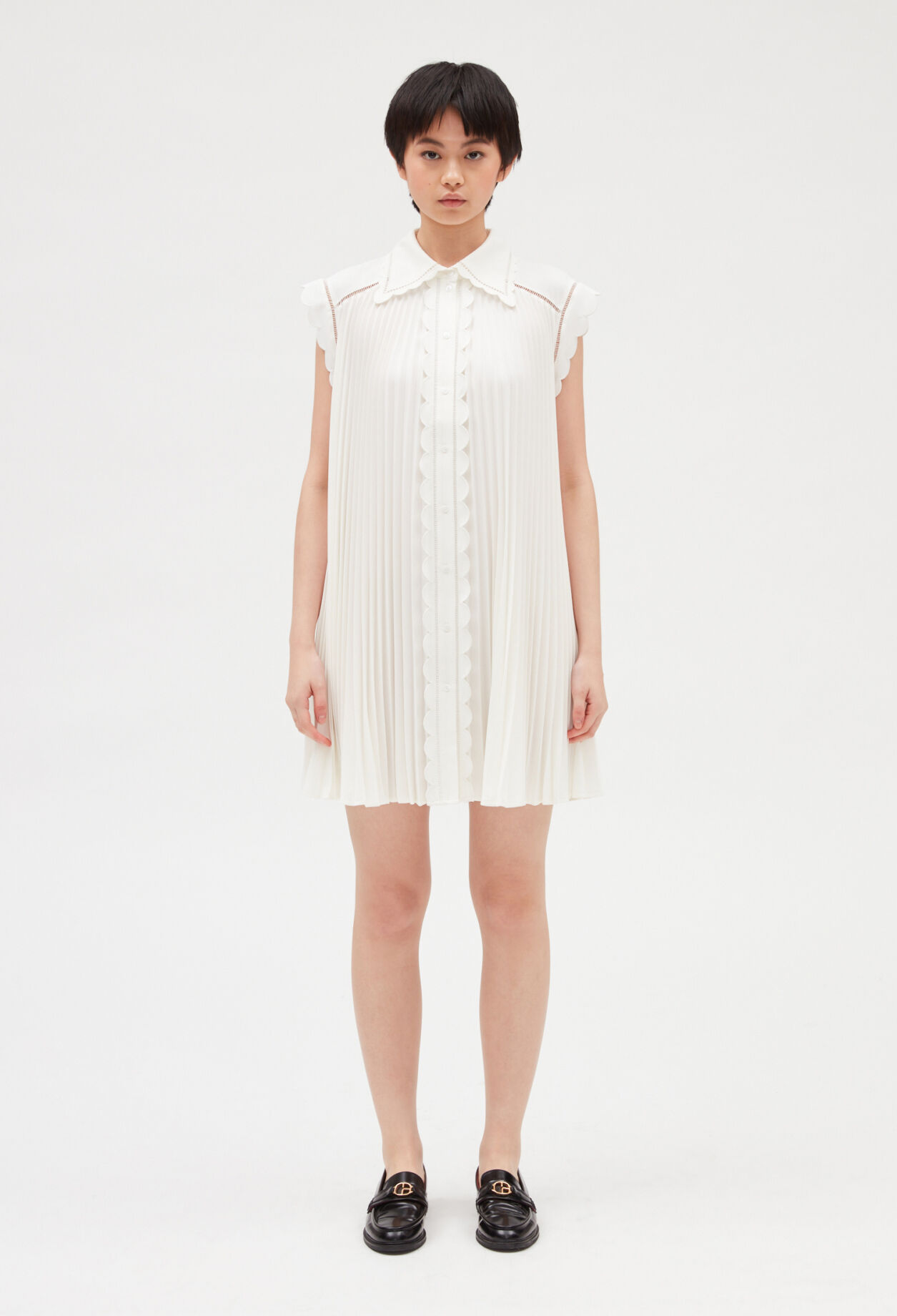 Short pleated dress BUBBLE GUM