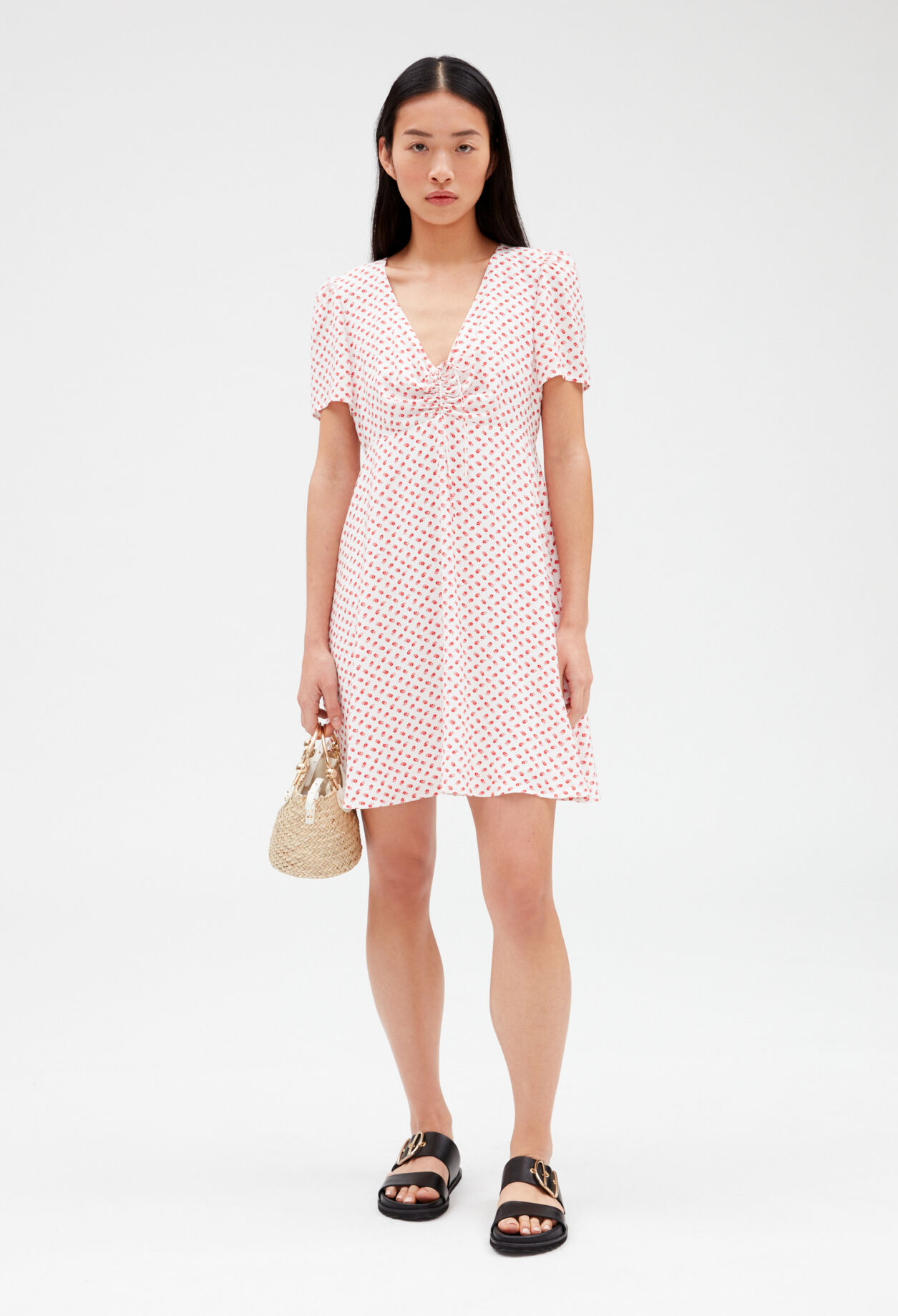 Short flared dress LIGHT PRINT