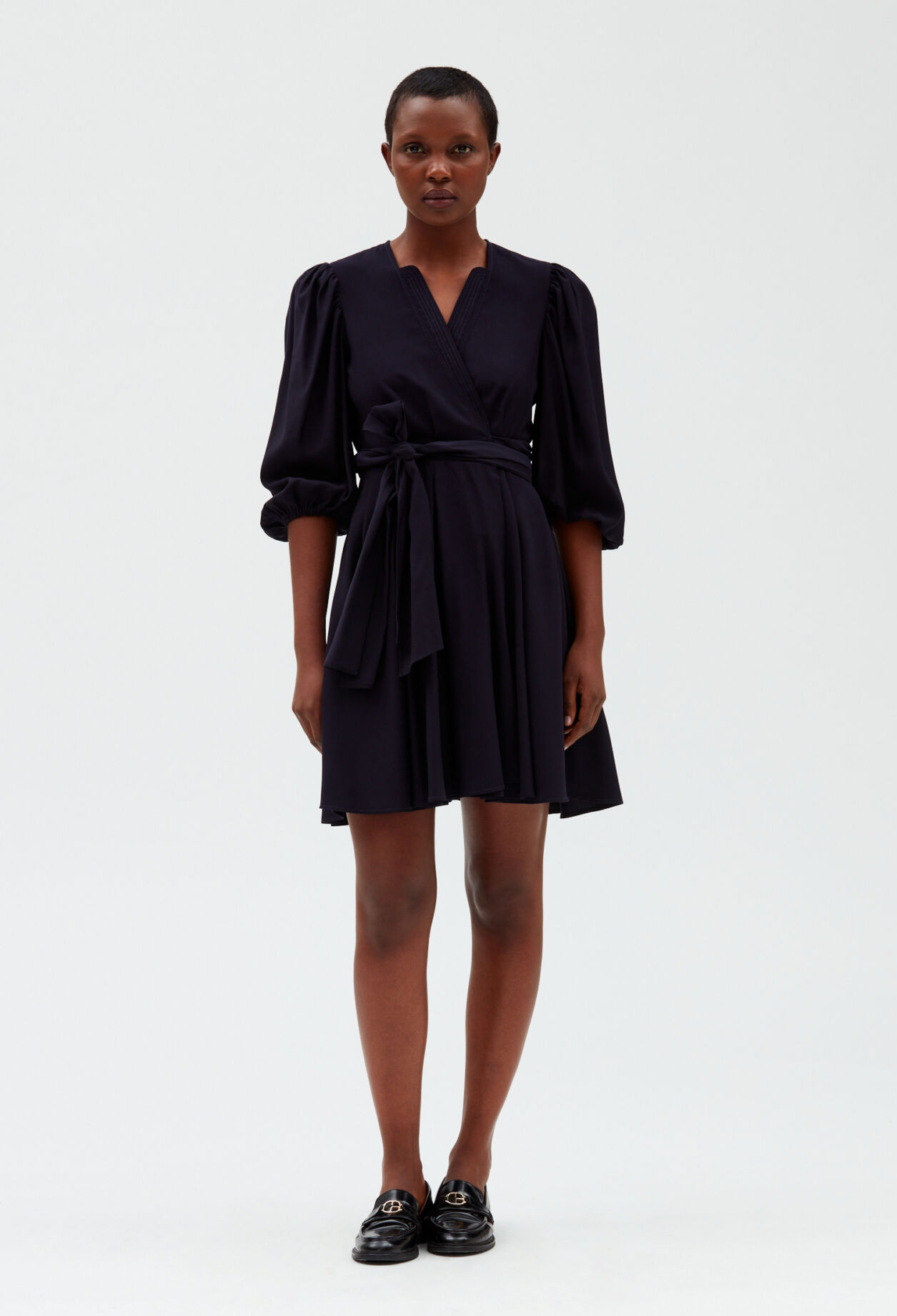 Navy short wrap dress NAVY