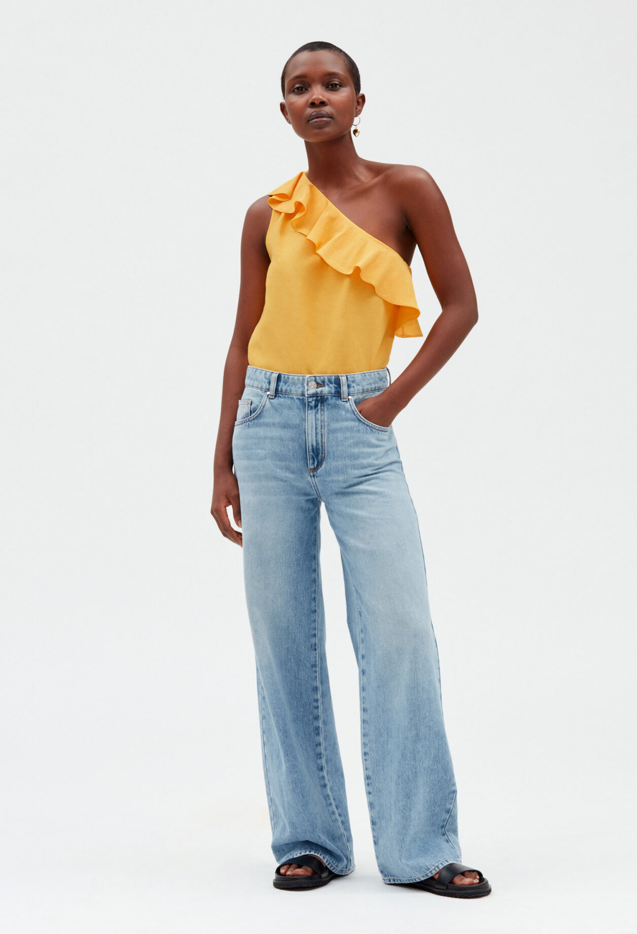 Yellow asymmetrical top MIMOSA