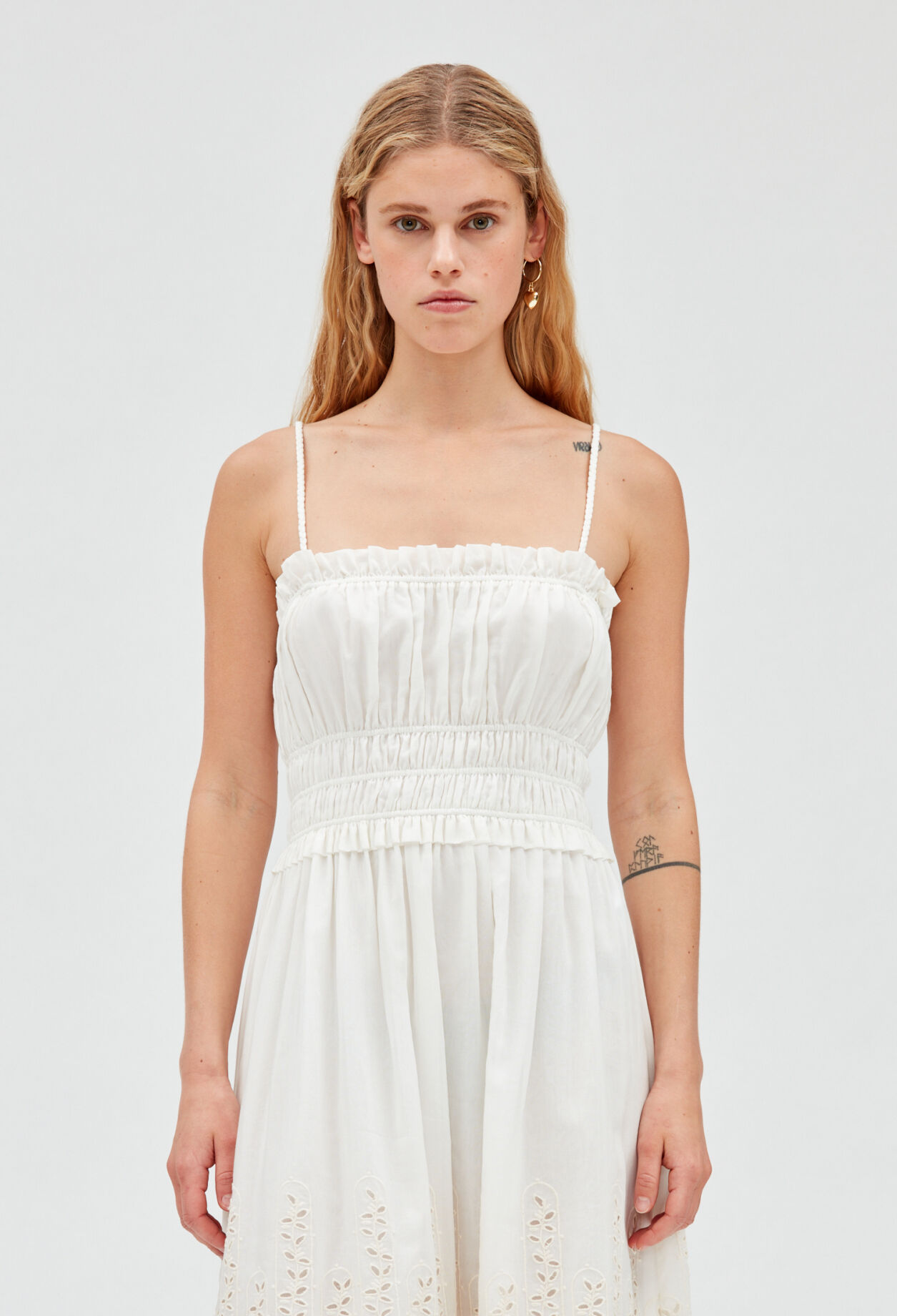 Off-white midi dress ECRU