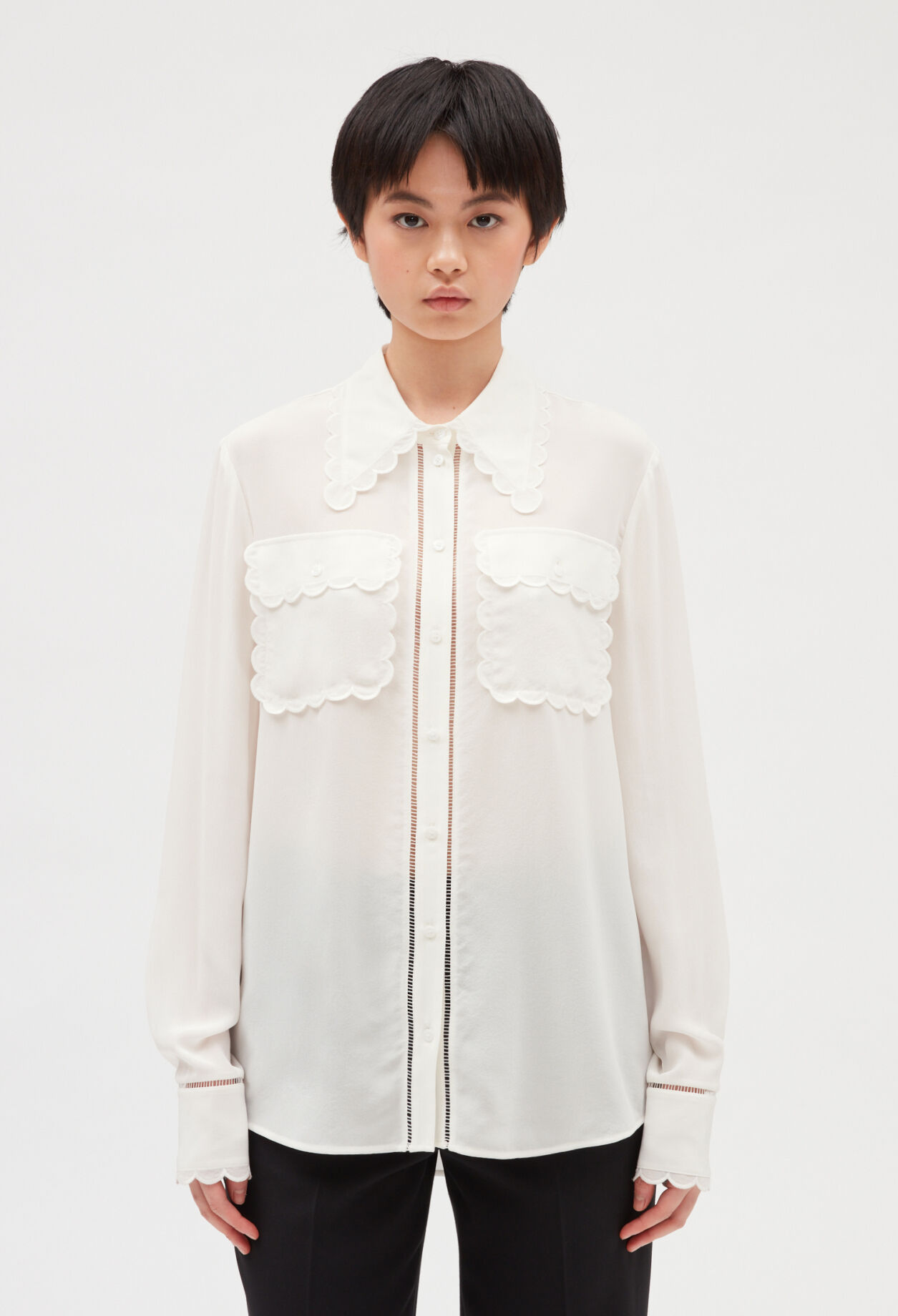 Ecru silk shirt ECRU