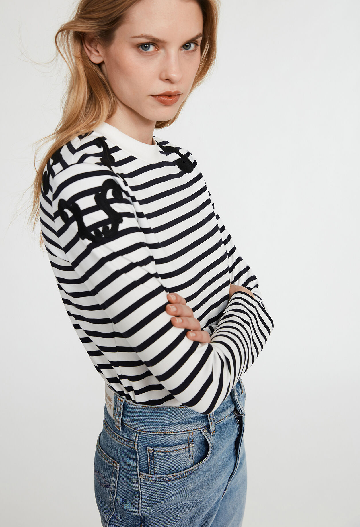 Ecru long sleeved top ECRU