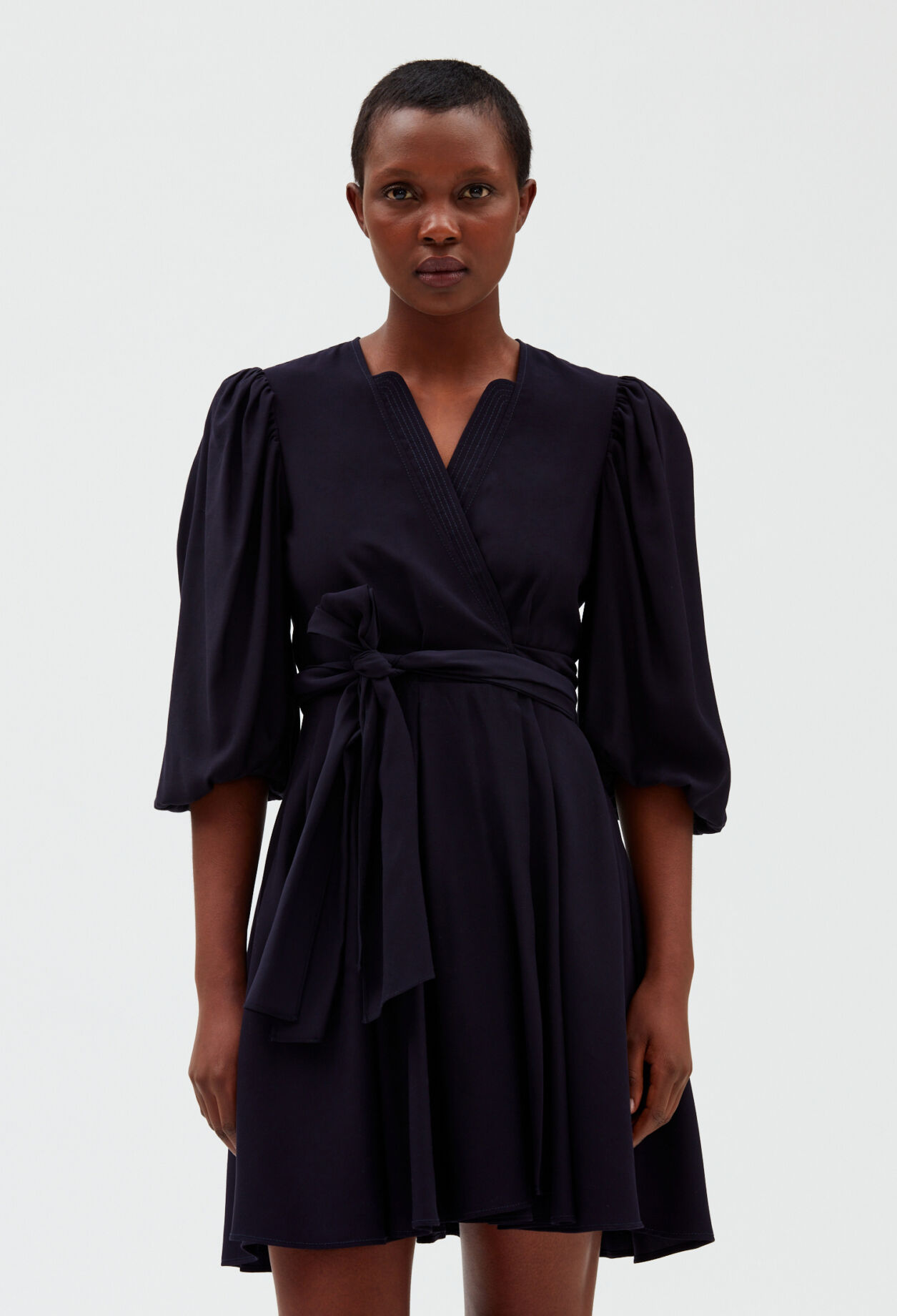 Navy short wrap dress NAVY