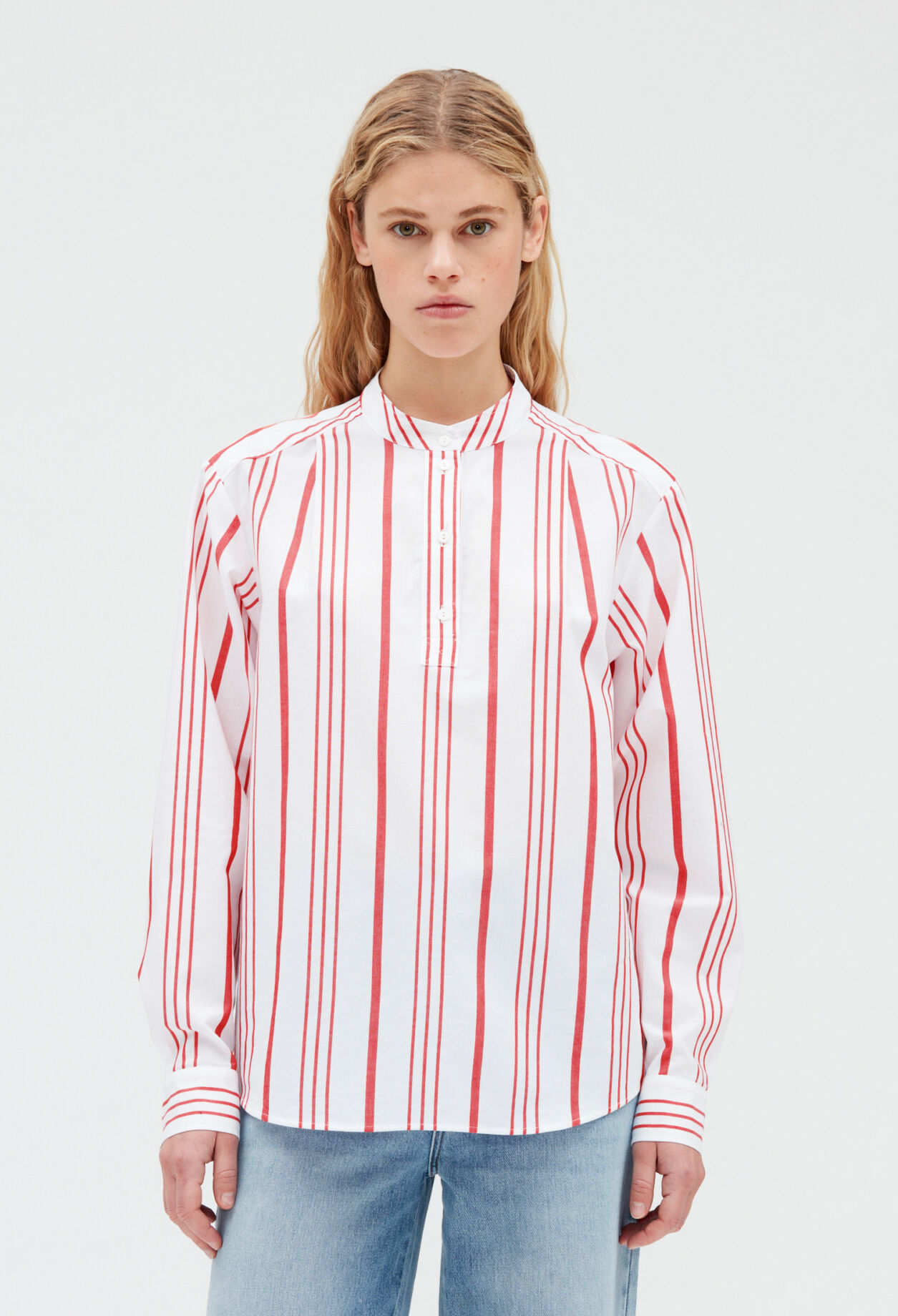 Striped blouse DUAL-COLOR