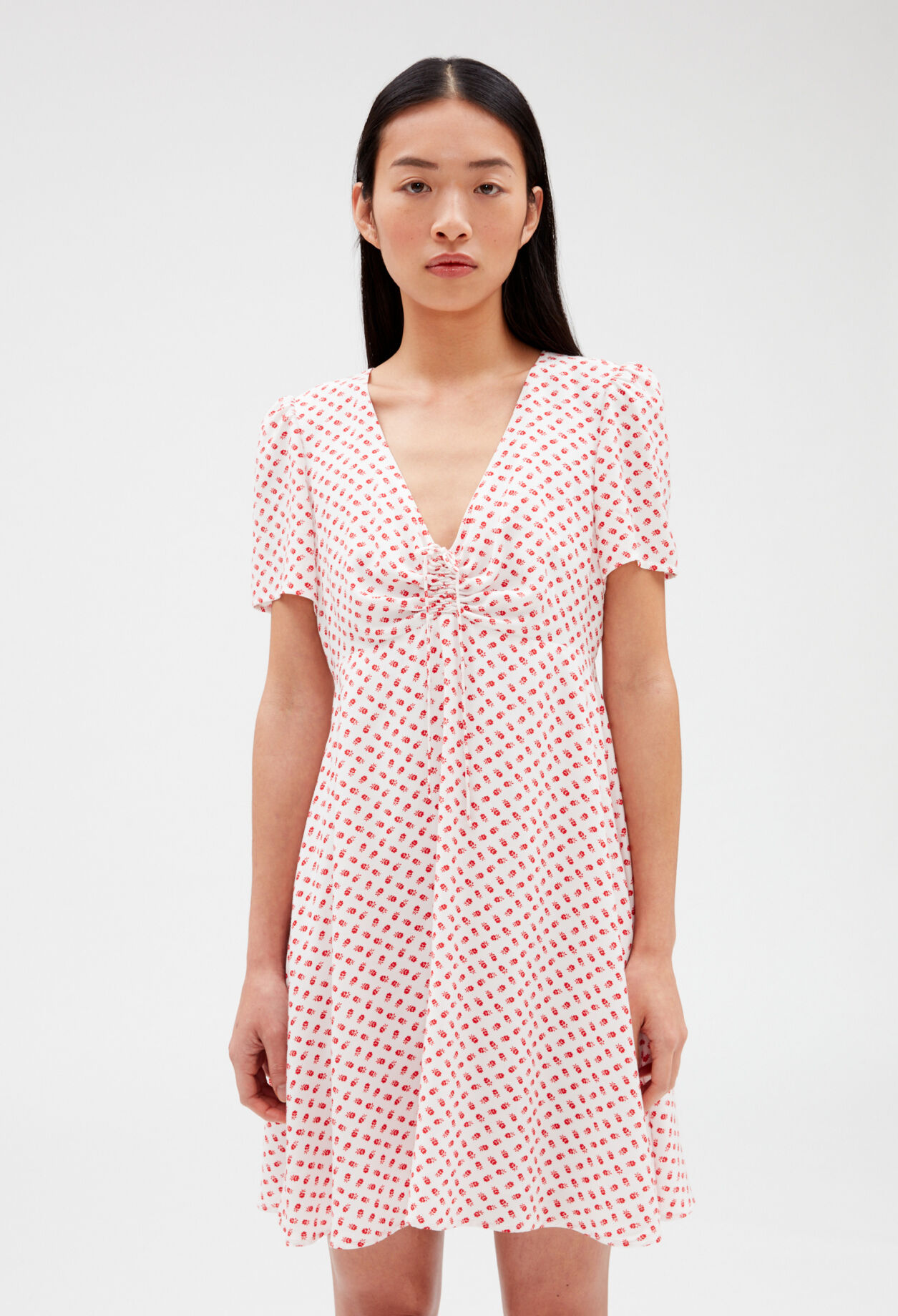 Short flared dress LIGHT PRINT