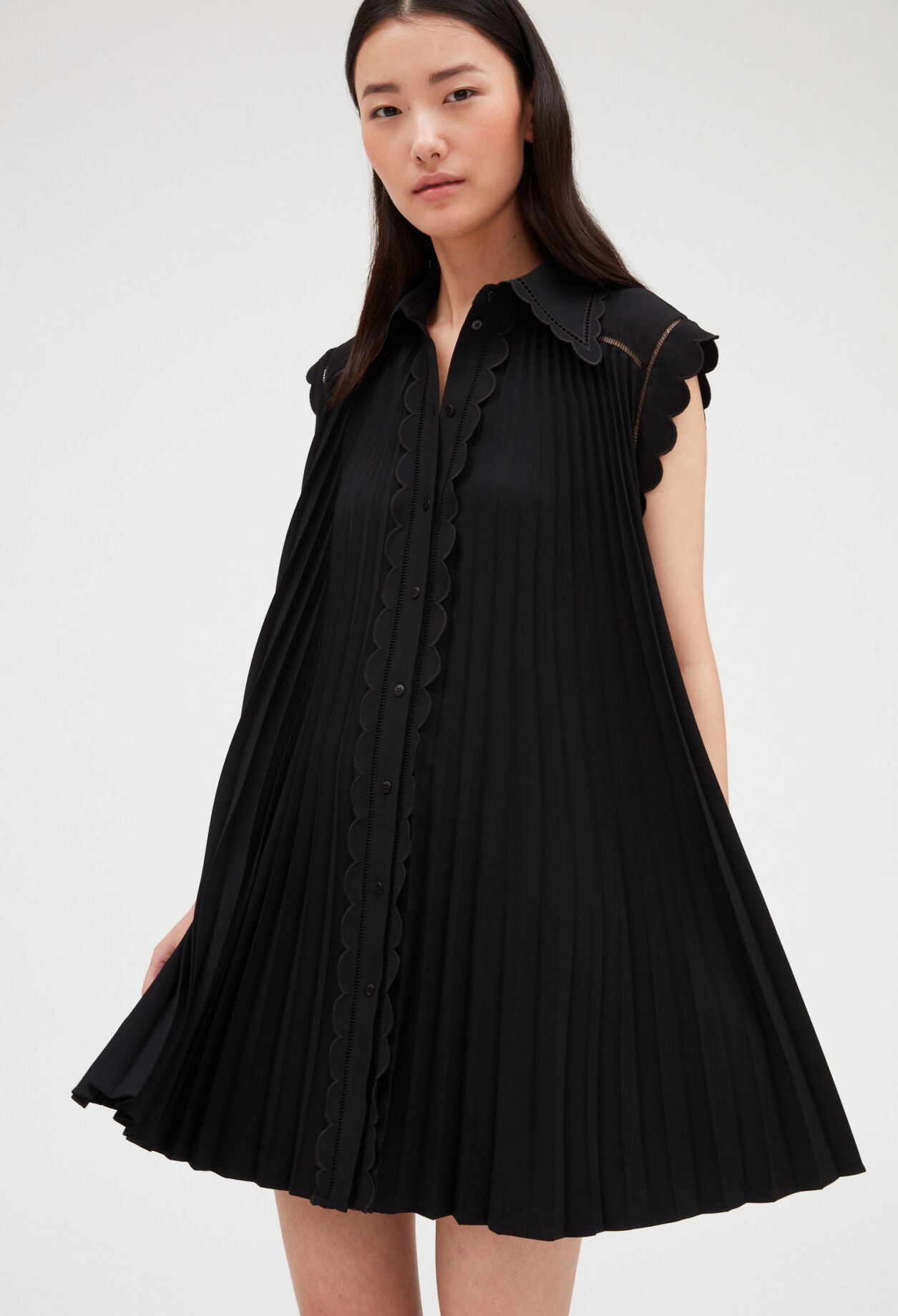 Short pleated dress BUBBLE GUM