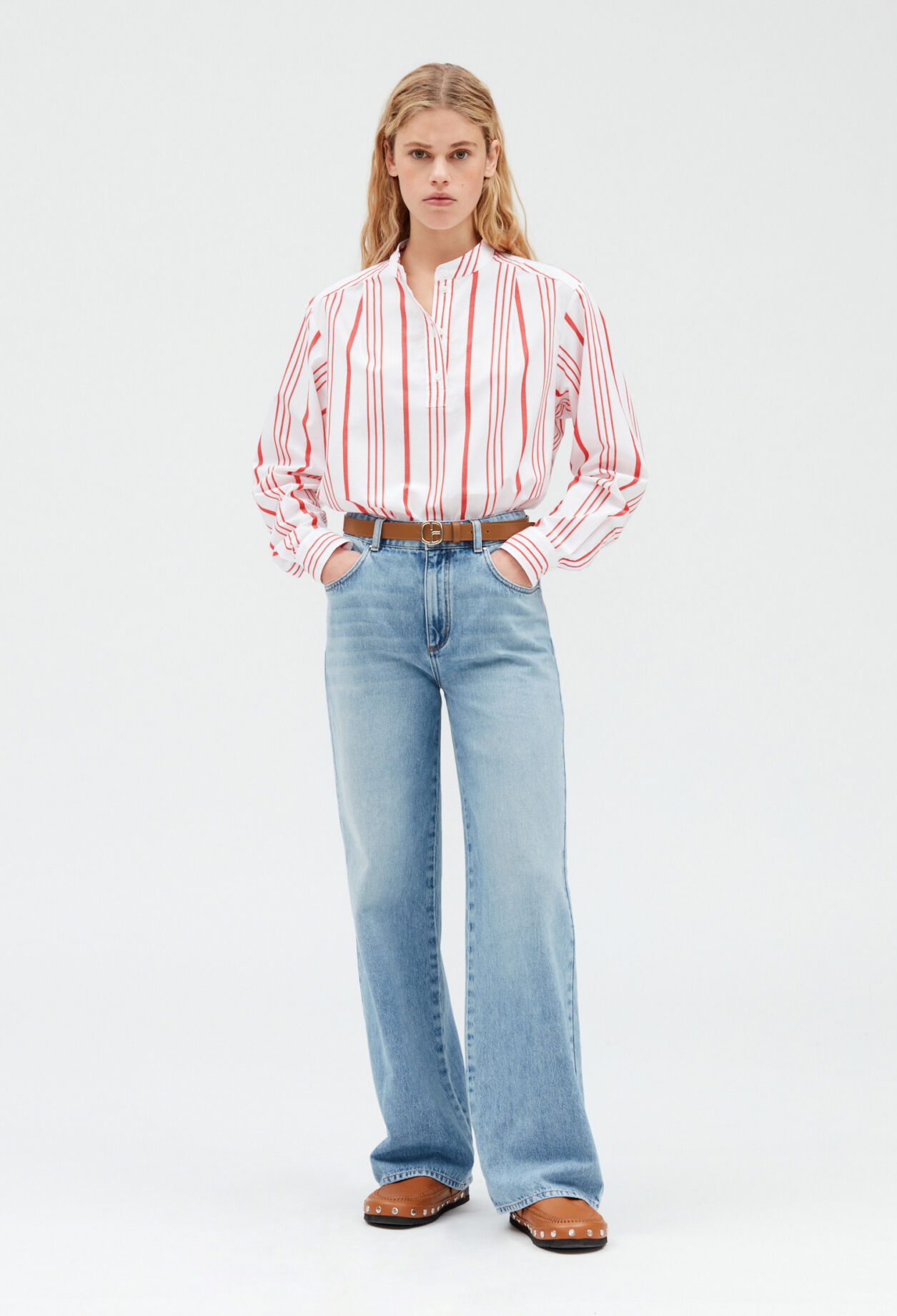 Striped blouse DUAL-COLOR