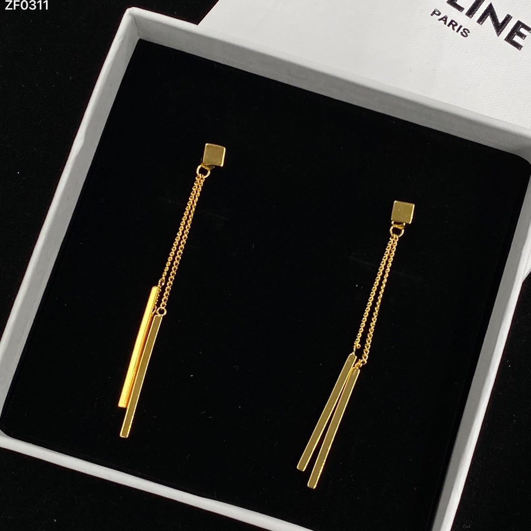 CELINE Fashion luxury long earrings