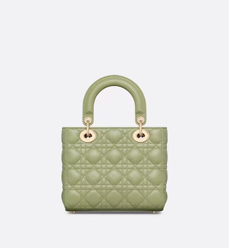 SMALL LADY DIOR MY ABCDIOR BAG Ethereal Green Cannage Lambskin