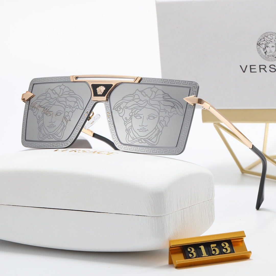 5 Color Fashion Frameless Square One-Piece Polarized Sunglasses