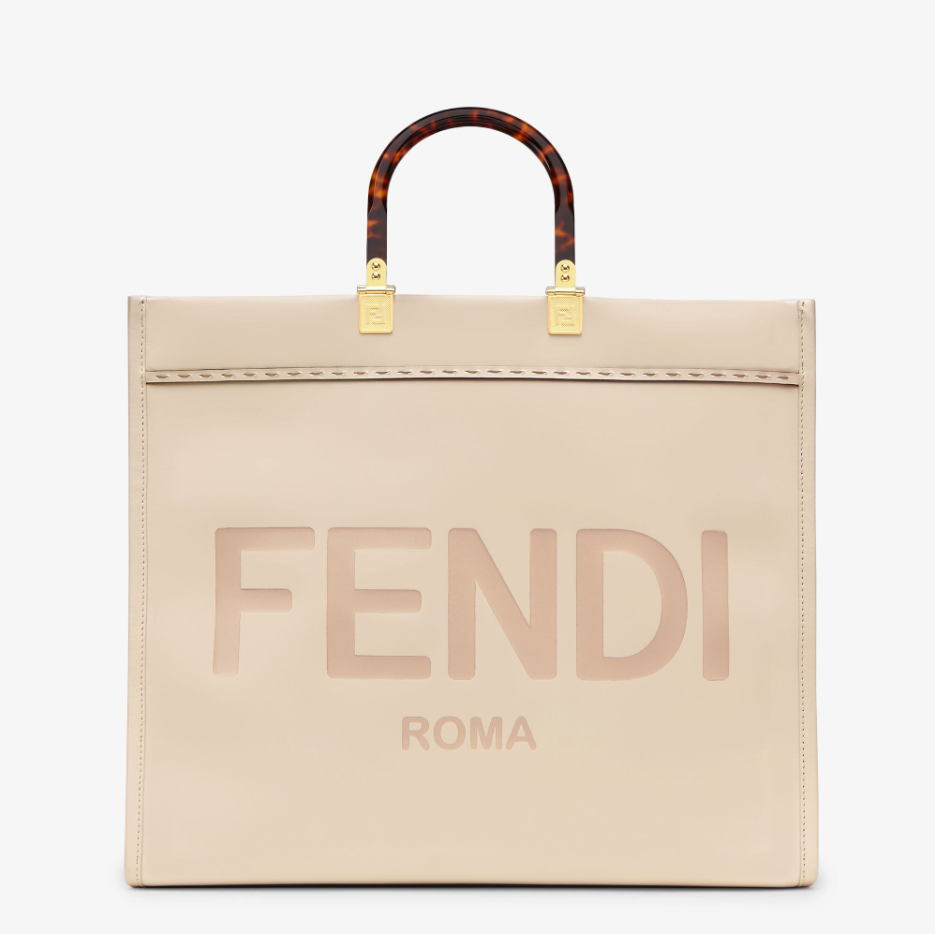 Fendi Sunshine Large - Pink leather shopper