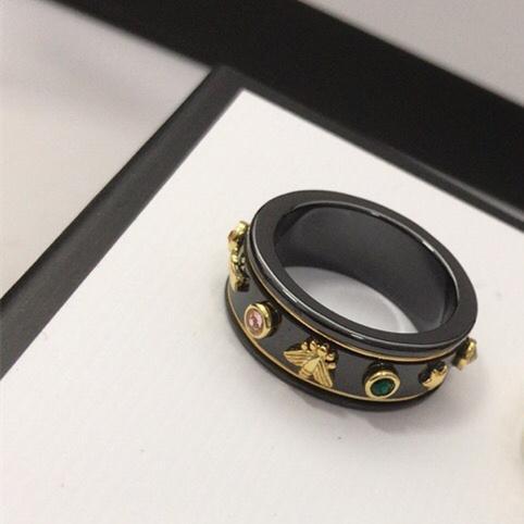 GUCCI Fashion Little Bee Ceramic Ring