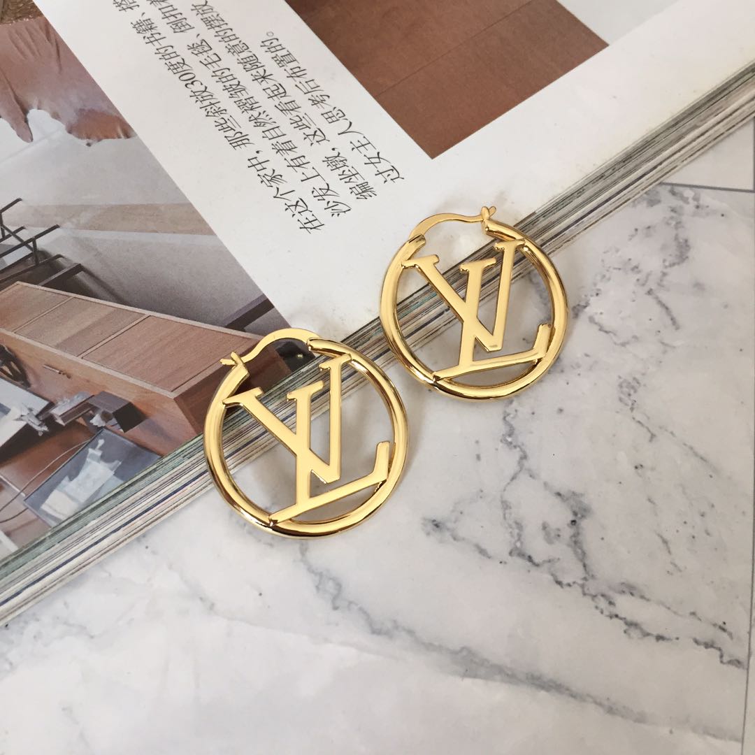 LV Fashion Letter Hollow Earrings