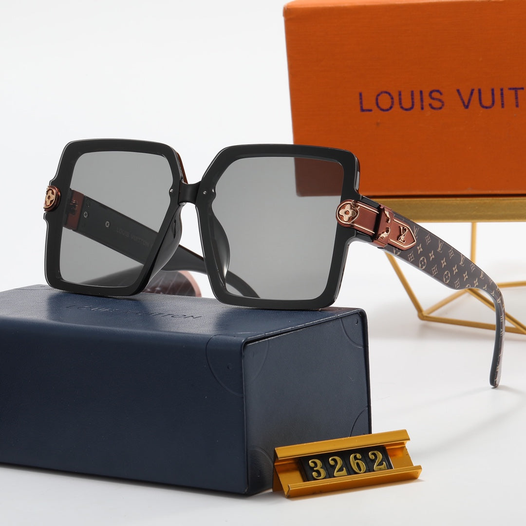 4 color luxury four-leaf flower buckle polarized sunglasses