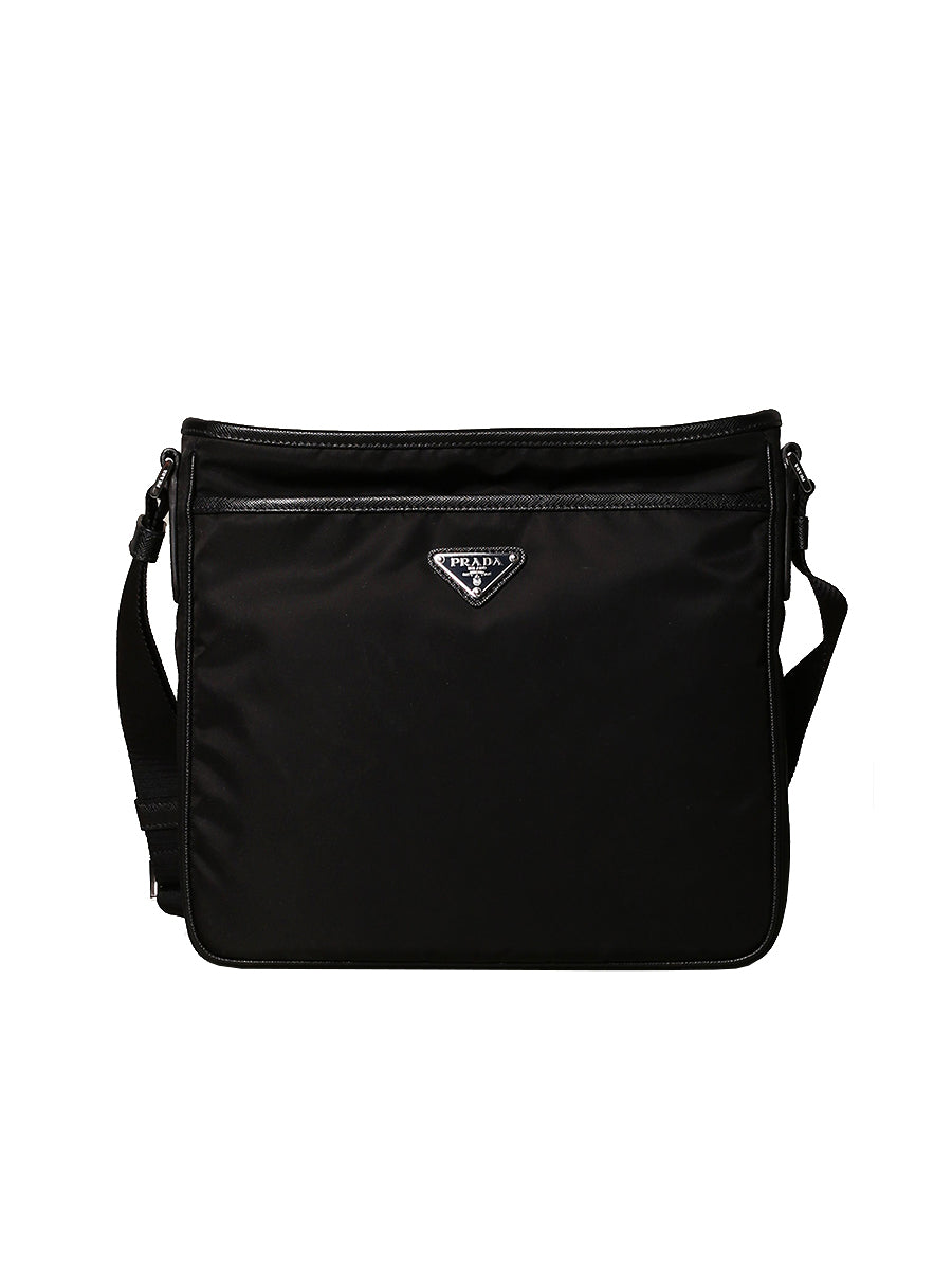 Prada Messenger Nylon Bag in Black