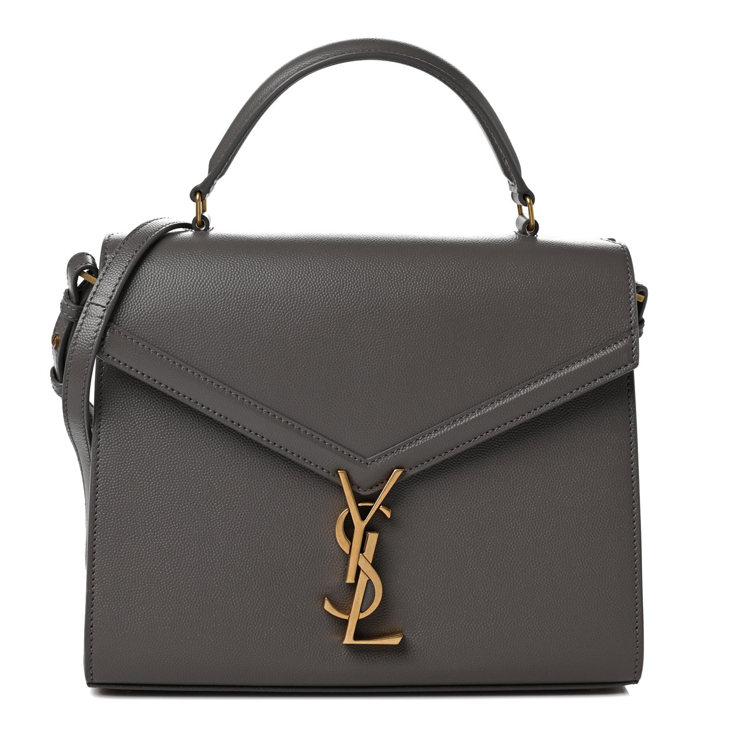 New Trends Cassandra Medium Top Handle in Box YSL Leather and Suede