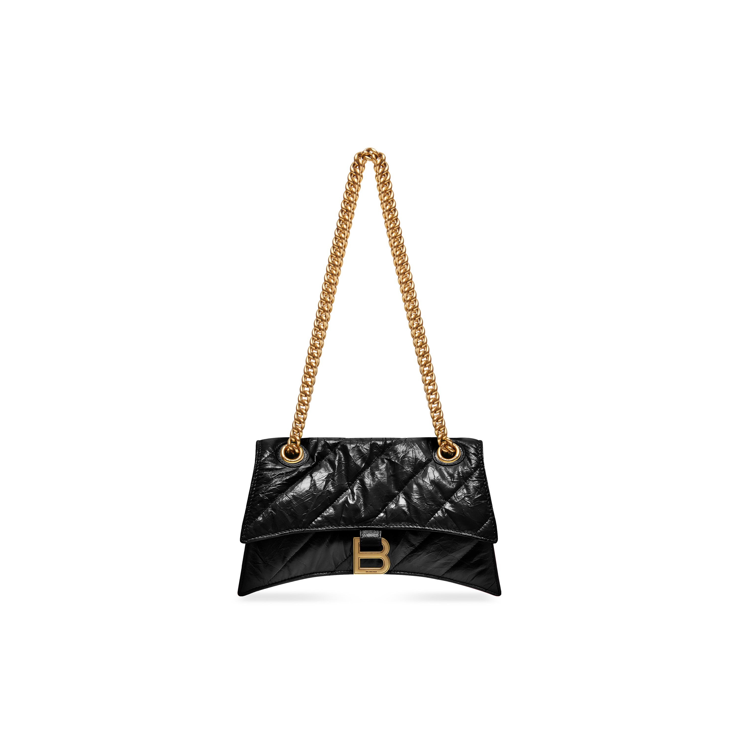 WOMEN'S CRUSH SMALL CHAIN BAG QUILTED IN BLACK