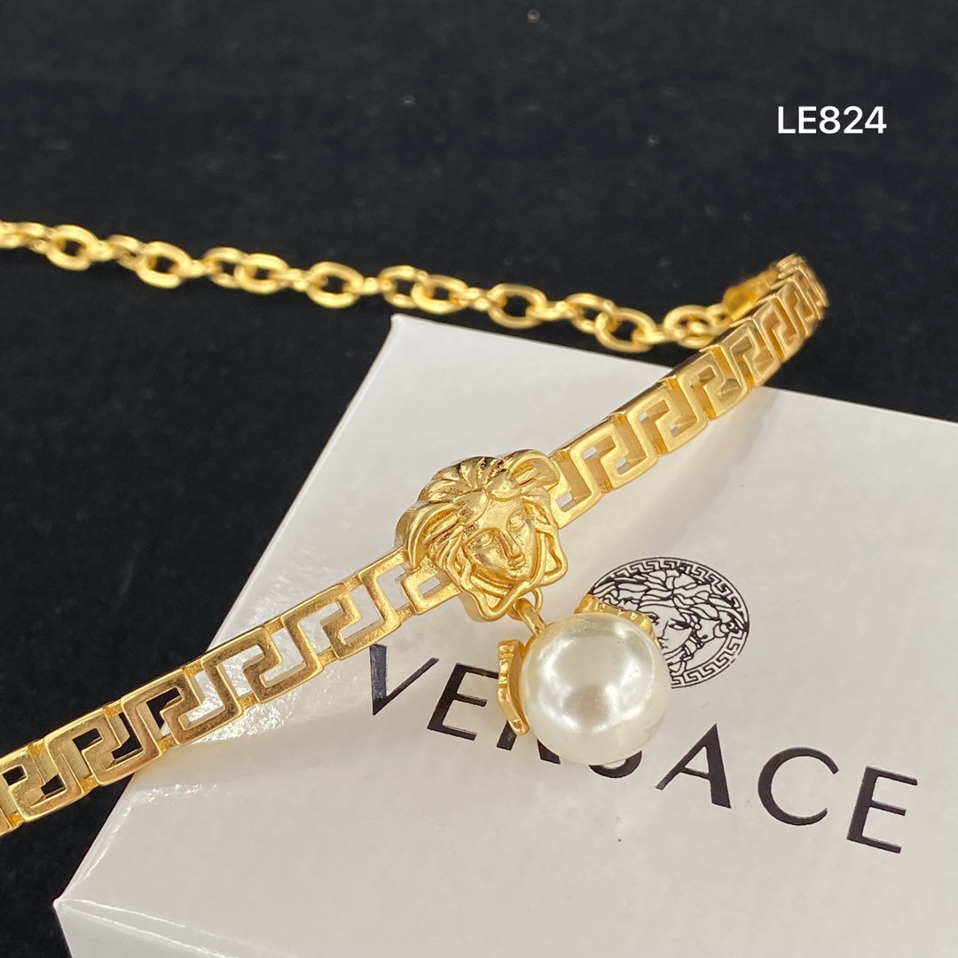 VERSACE Gold Pop Pearl Necklace