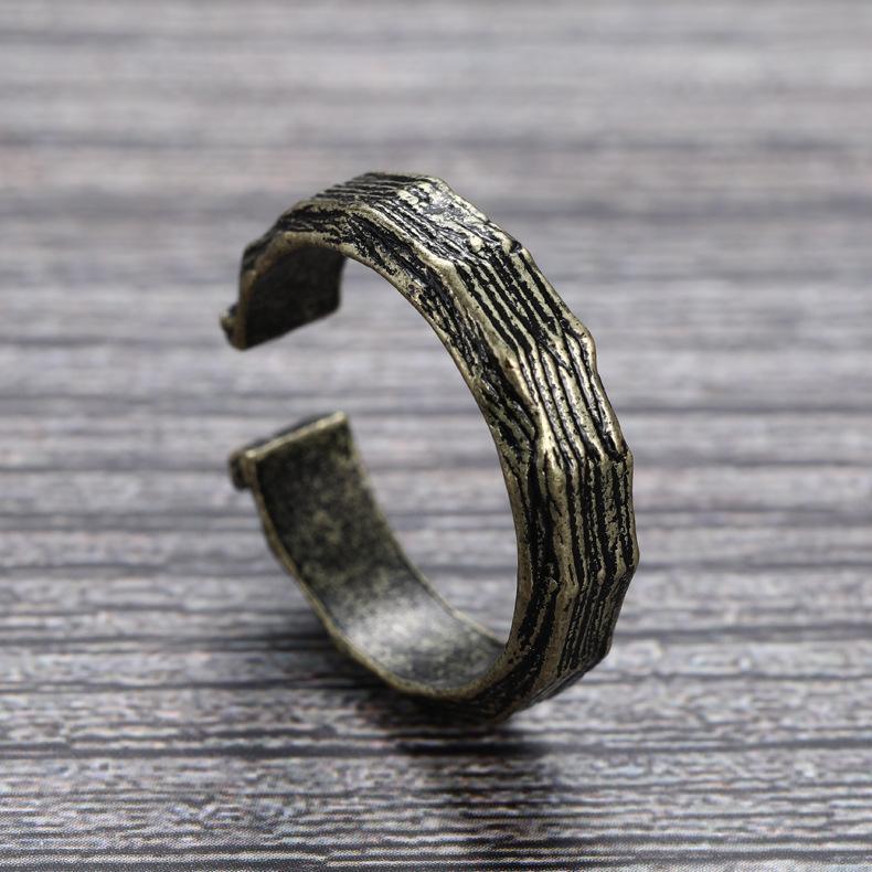 Retro Casual Punk Style Adjustable Face Ring for Men