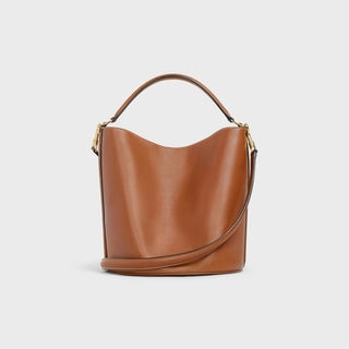 BUCKET 16 BAG IN SMOOTH CALFSKIN TAN