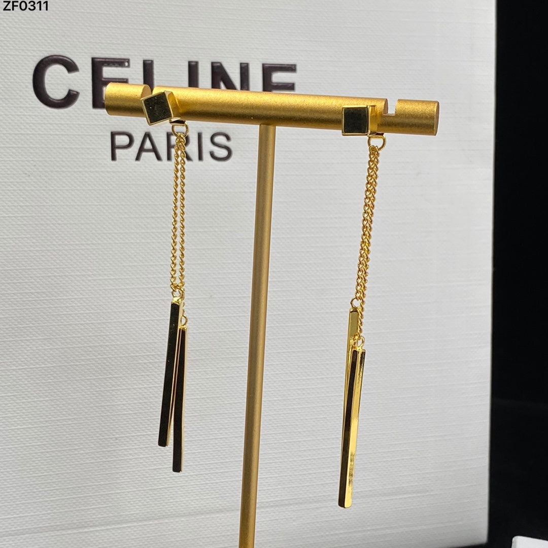 CELINE Fashion luxury long earrings