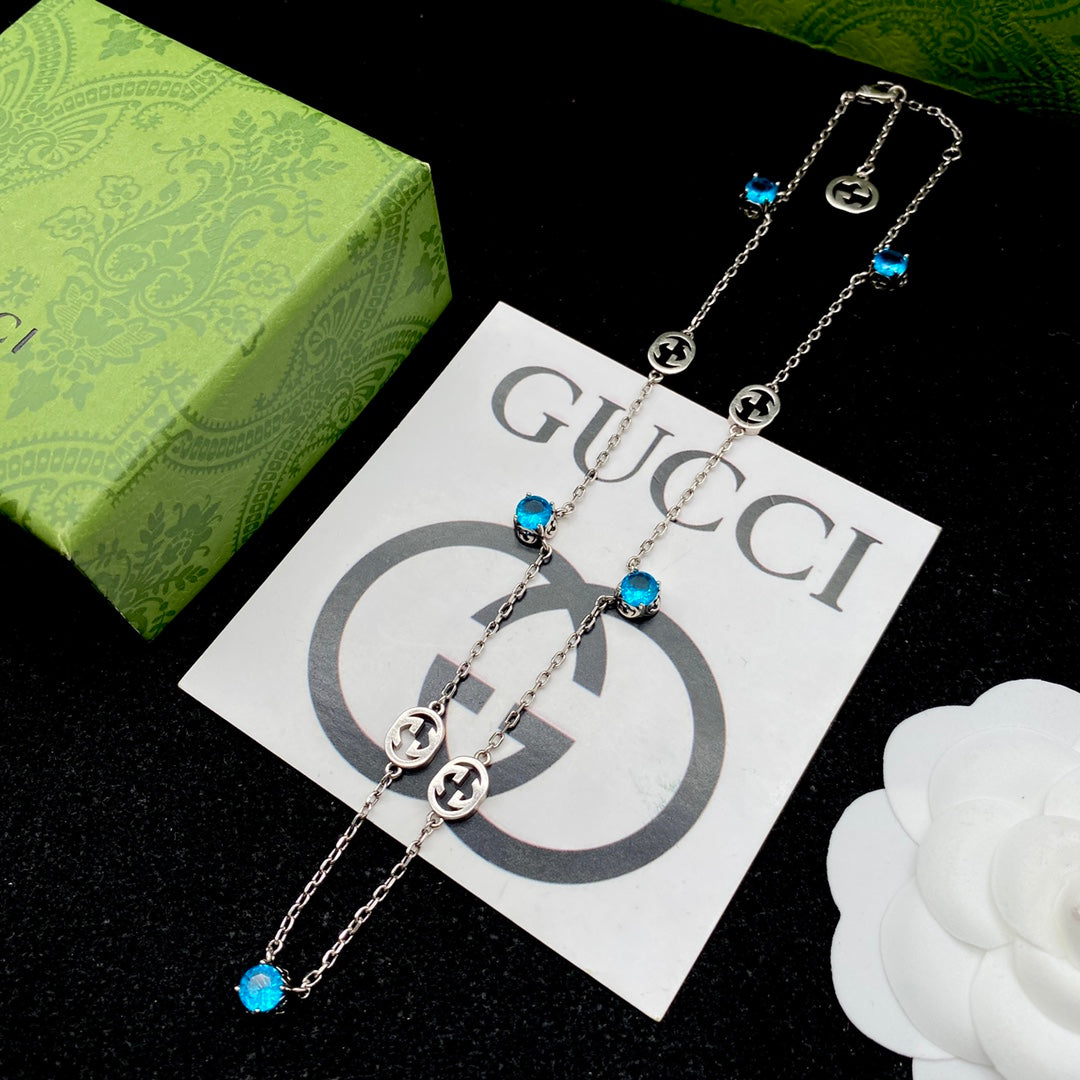 GUCCI Blue Planet Gemstone Necklace