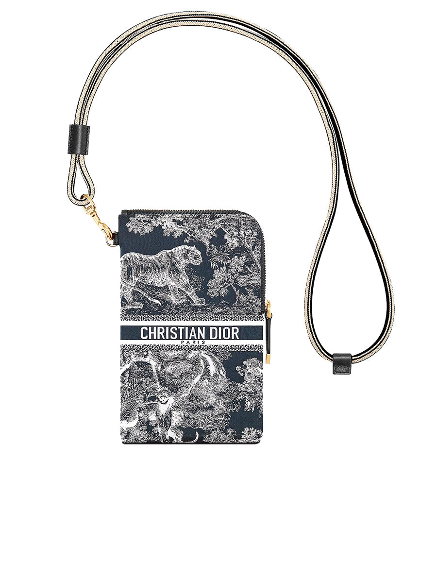 Dior Dior Travel Multifunctional Pouch in Blue Toile de Jouy Reverse Technical Fabric