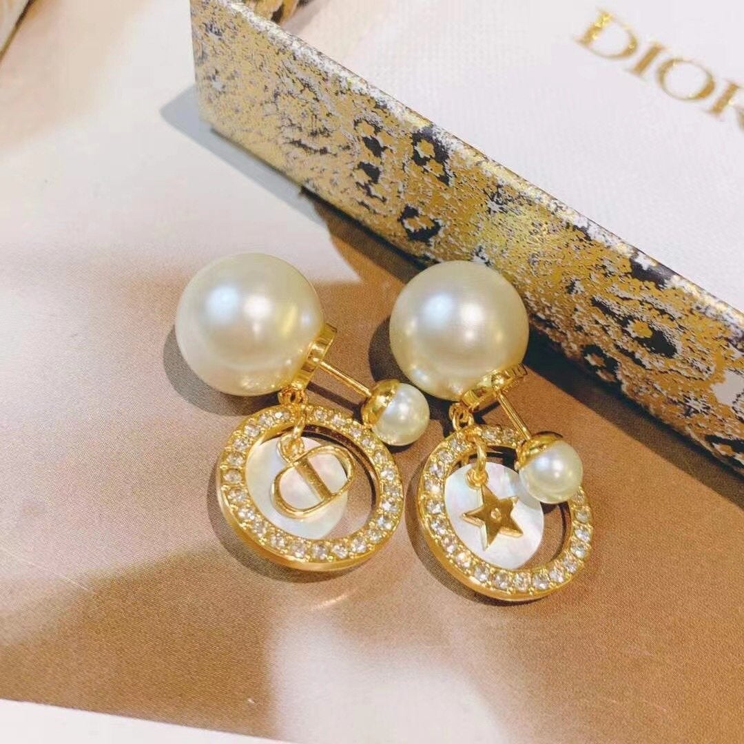 DIOR Crystal Resin Beads Earrings