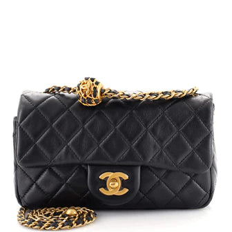 Chanel Pearl Crush Flap Bag Quilted Lambskin Mini