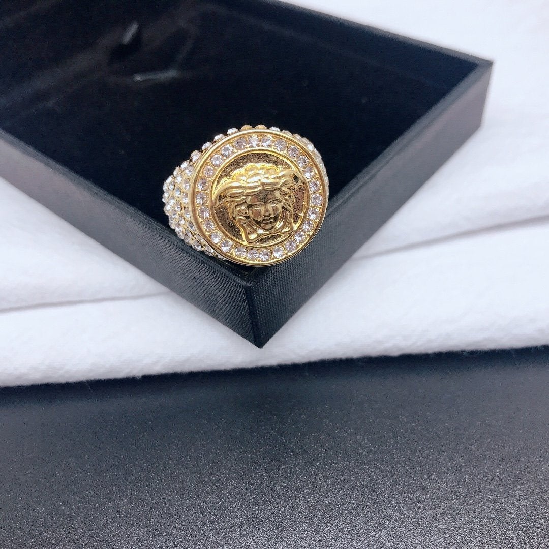 VERSACE Luxury Carved Ring