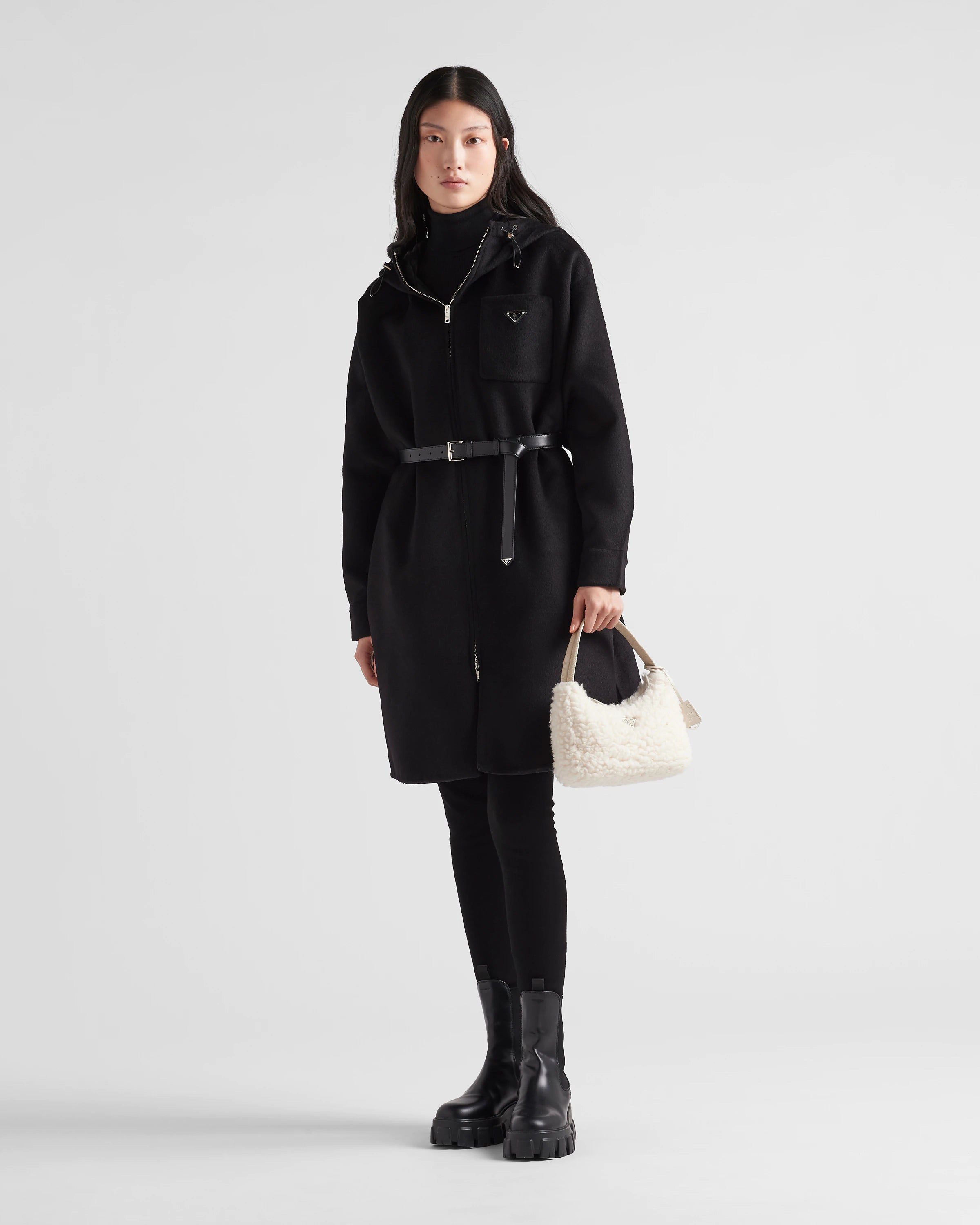 Re-Edition 2000 wool and cashmere mini-bag - Natural