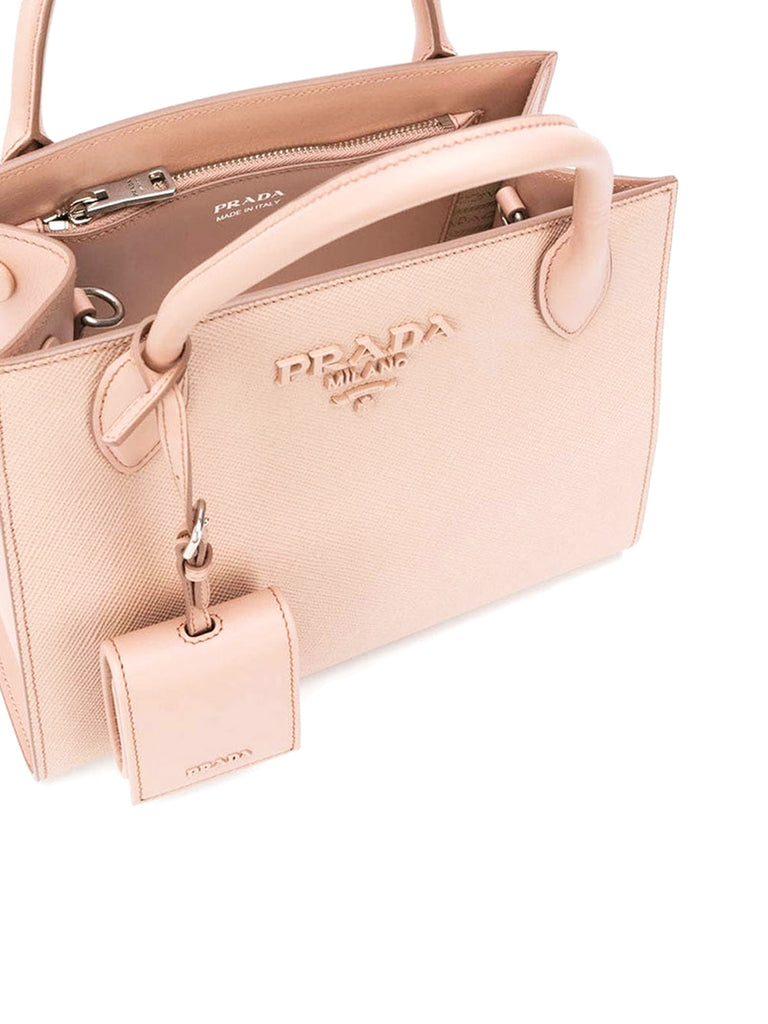 Prada Saffiano Leather Prada Monochrome Bag in Powder Pink
