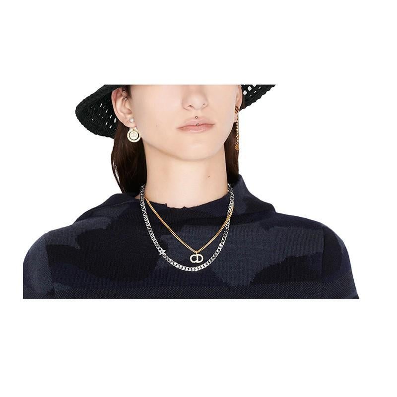 DIOR White Mother-of-pearl Classic Earrings