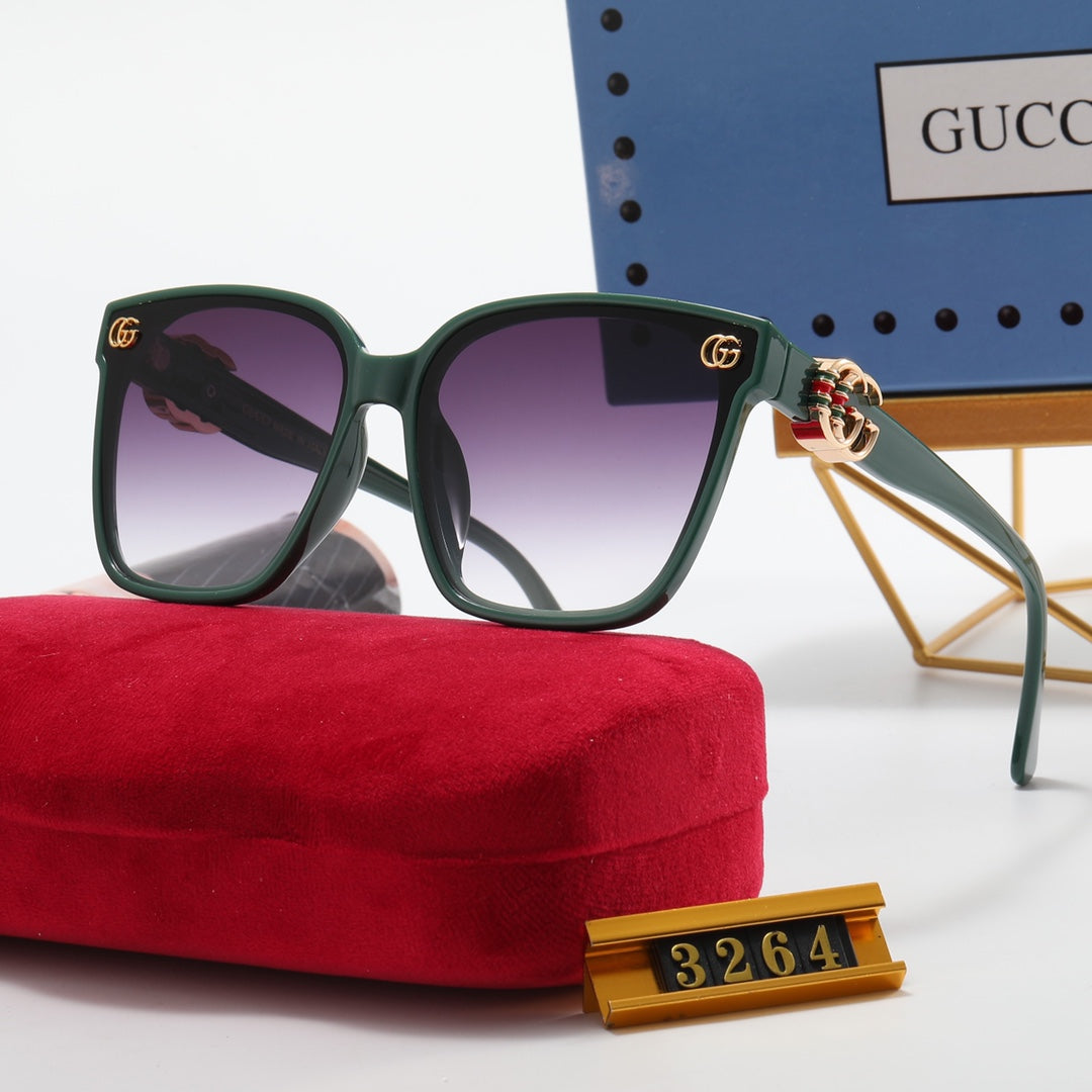 4 color fashion green red double G polarized sunglasses