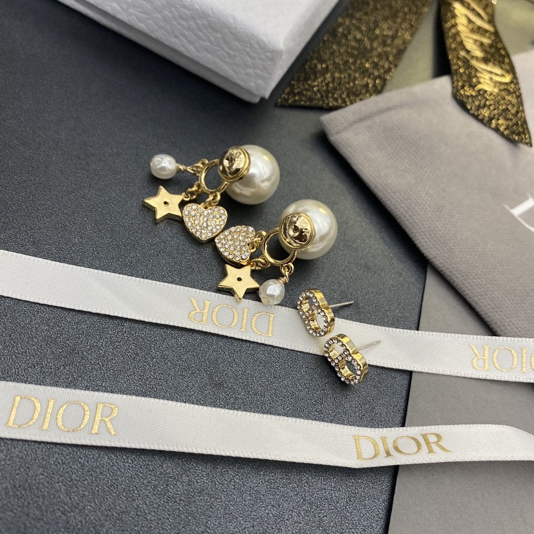 DIOR Fashion Love Star Pendant Earrings