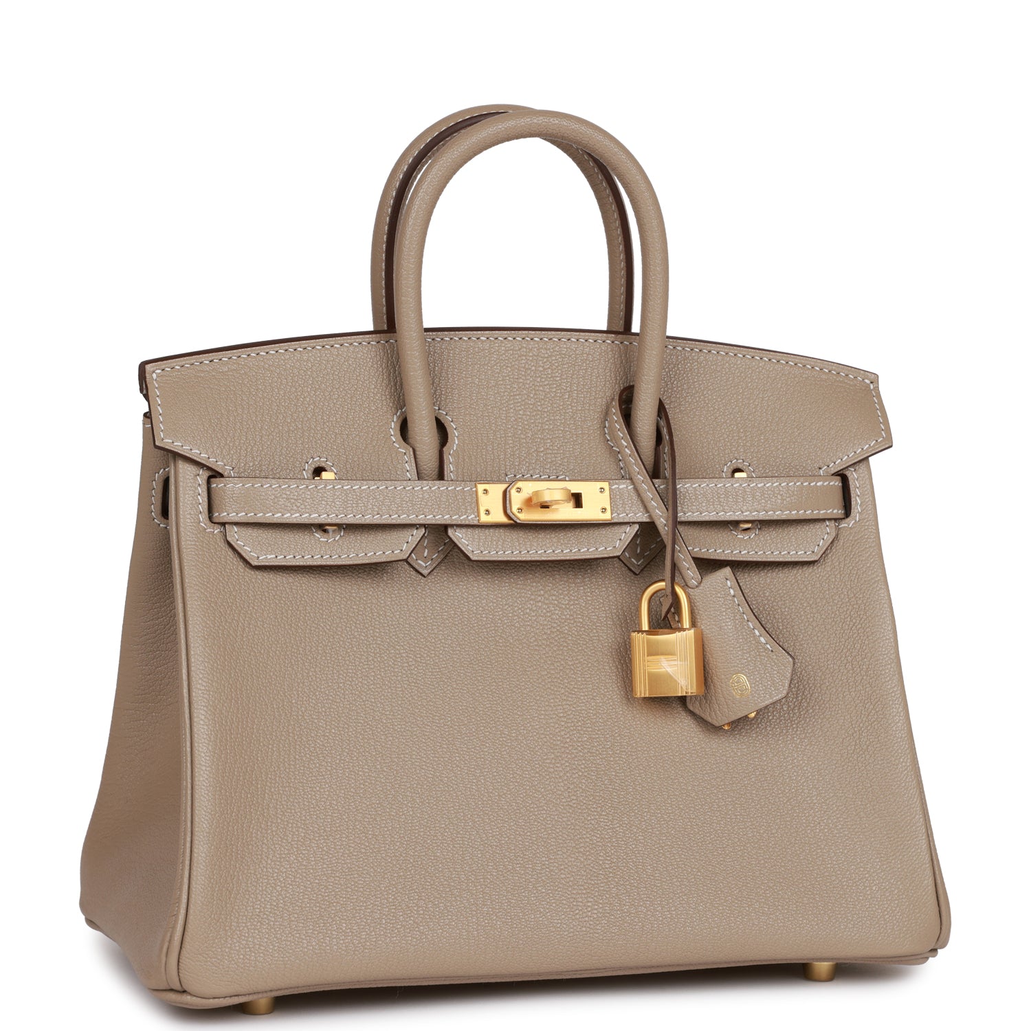 Hermès Special Order (HSS) Birkin 25 Gris Tourterelle Verso Chevre Brushed Gold Hardware