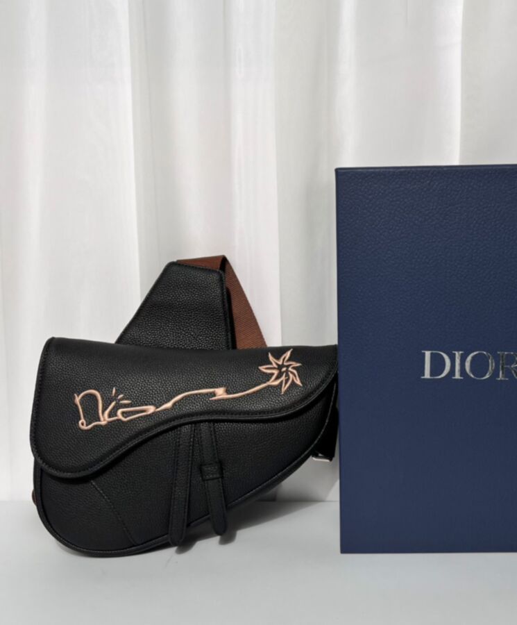 Dior Cactus Jack Dior Saddle Bag Black
