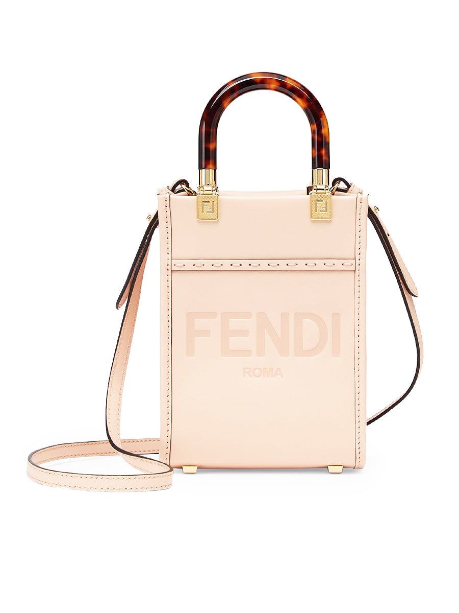 Fendi Mini Sunshine Shopper in Pale Pink