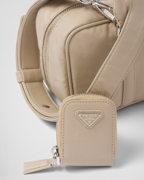 Prada Small antique nappa leather top handle bag - Desert Beige