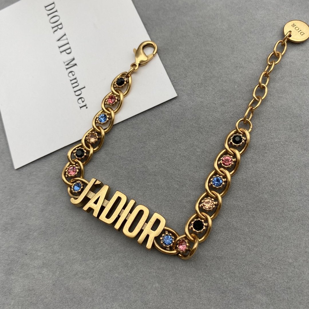 DIOR retro colored diamond bracelet