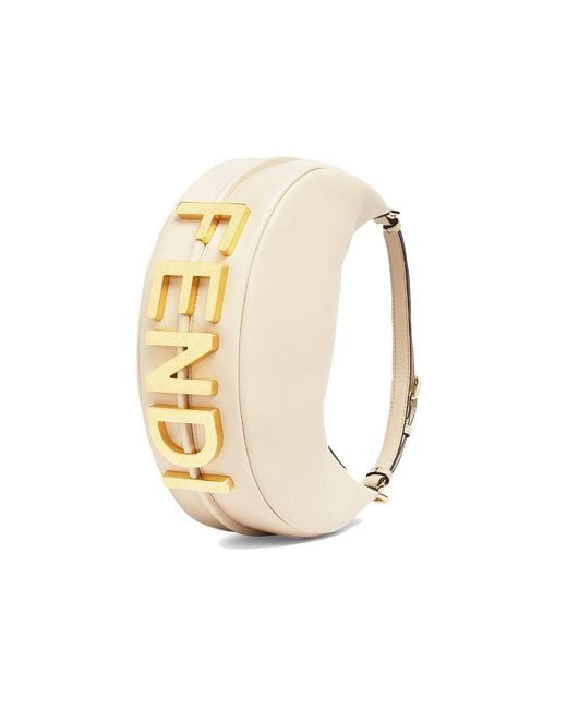 Fendi Fendigraphy Small in Beige Leather Bag