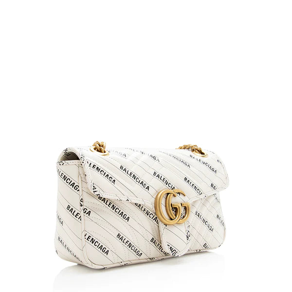 Gucci x Balenciaga The Hacker Project Small GG Marmont Bag - white