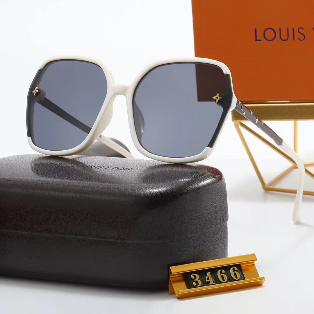 8-color fashion four-leaf clover print temple polarized sunglasses