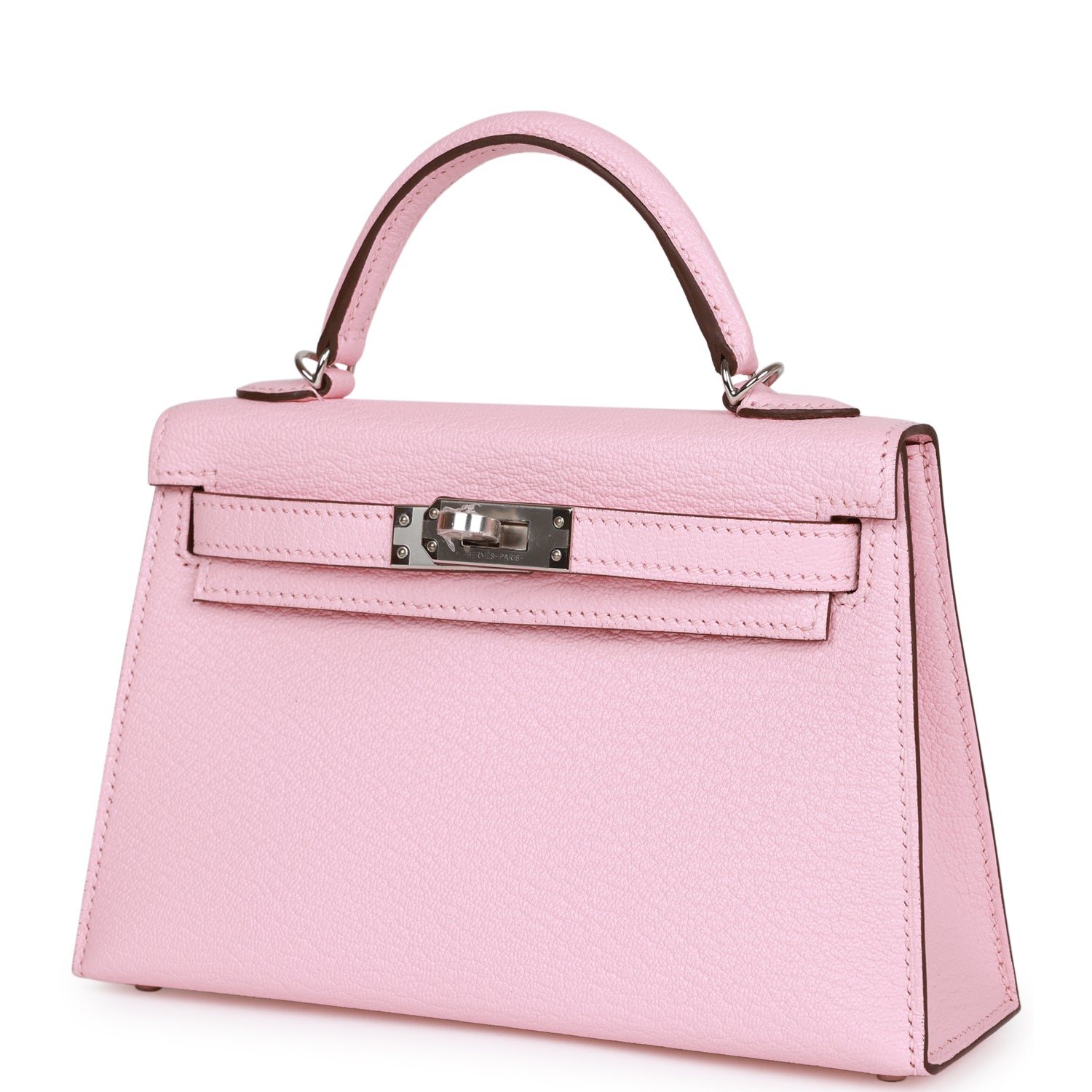 Hermès Kelly Sellier 20 Rose Sakura Chevre Palladium Hardware