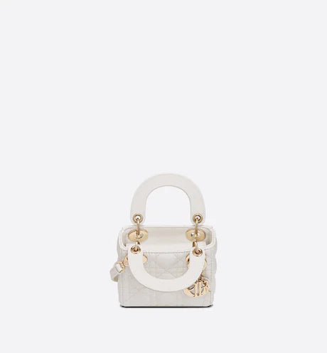 MICRO LADY DIOR BAG Latte Cannage Lambskin