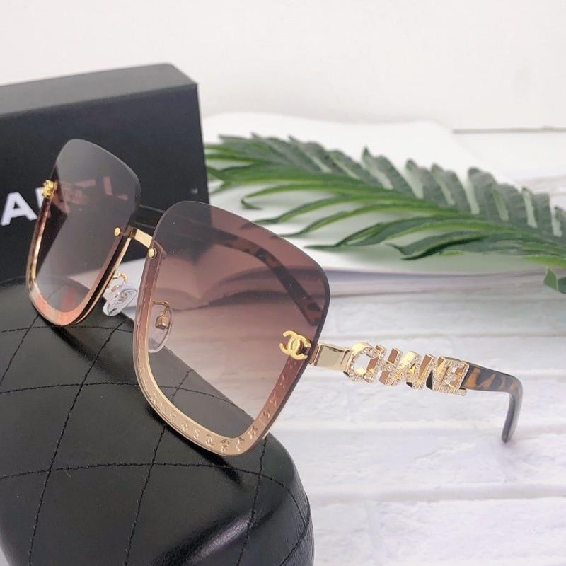 4-color luxury Chanel rimless sunglasses
