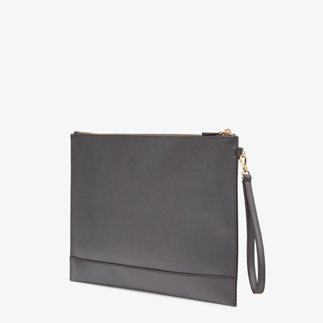 Fendi Large Flat Pouch in Dark Grey